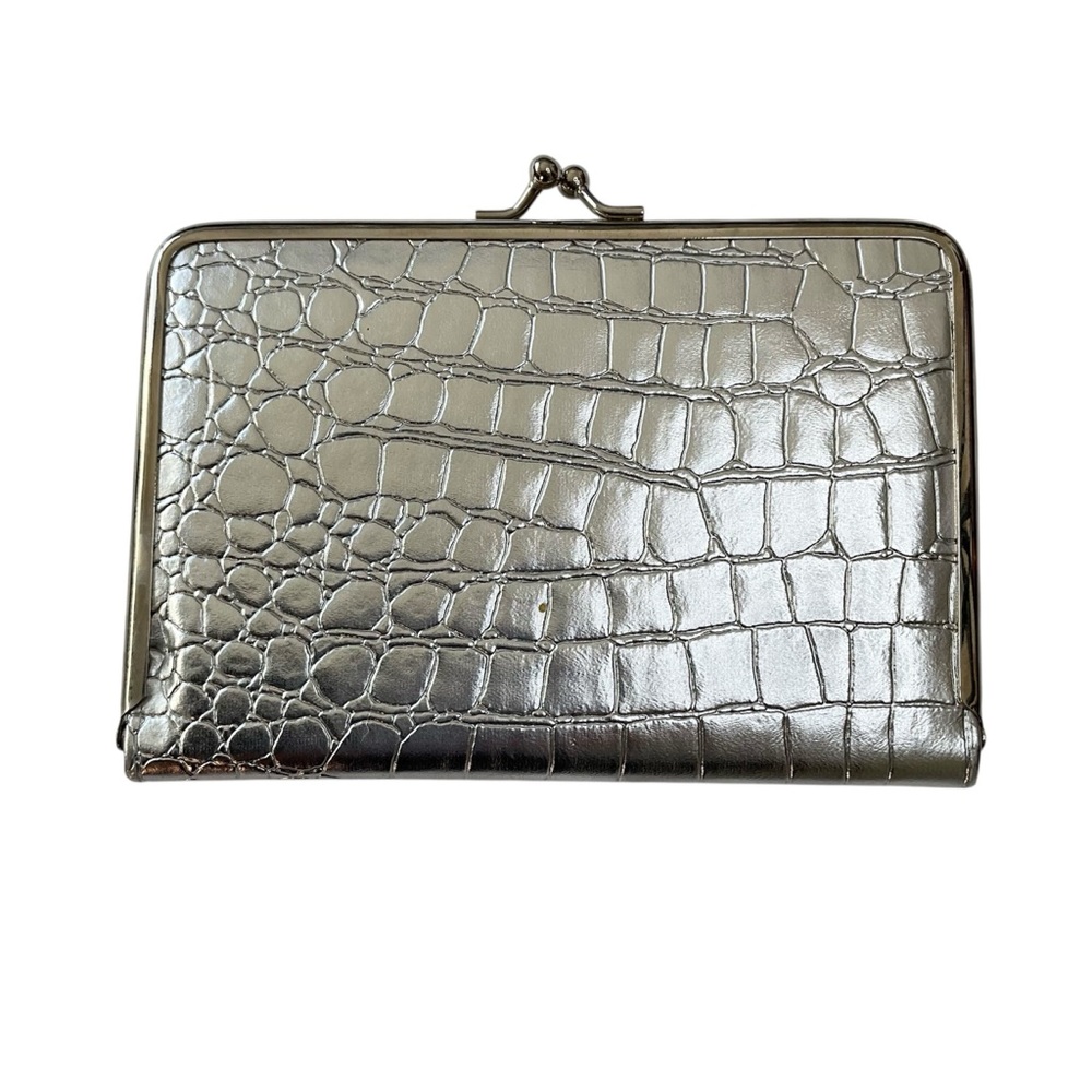 Kiss Lock 4x6 Photo Clutch Silver